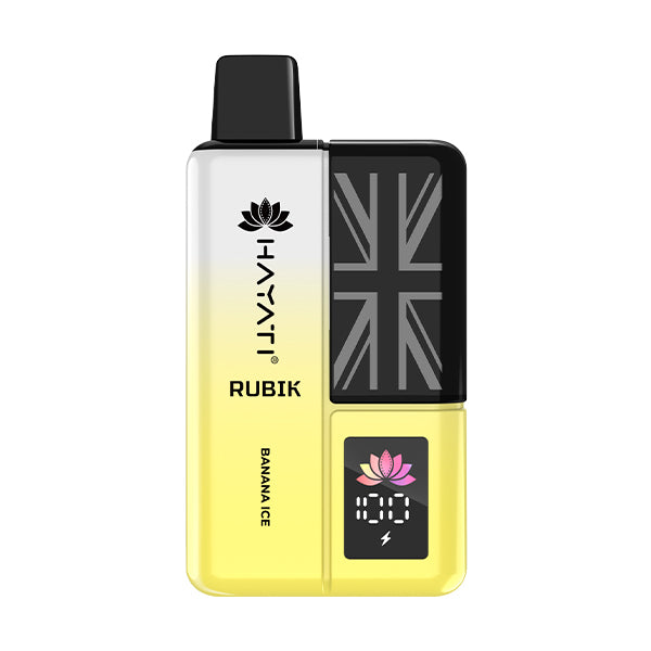 Hayati Rubik 7000+ Banana Ice Flavour Vape – Sweet Banana with Cooling Menthol. 

