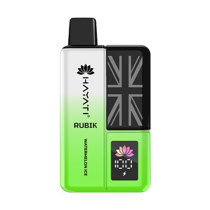 Hayati Rubik 7000+ Watermelon Ice Vape – Classic Sweet Watermelon with Icy Kick. 

