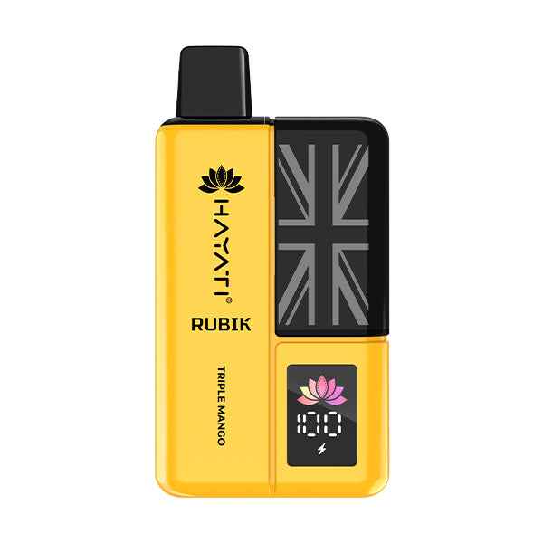 Hayati Rubik 7000+ Triple Mango Vape – Bold and Juicy Mango Trio. 

