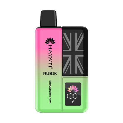 Hayati Rubik 7000+ Strawberry Kiwi Vape – Juicy Strawberry Blended with Tangy Kiwi. 

