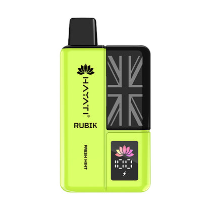 Hayati Rubik 7000+ Fresh Mint Vape – Crisp Menthol Flavour. 

