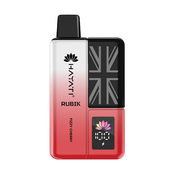 Hayati Rubik 7000+ Fizzy Cherry Vape – Sparkling Cherry Soda Flavour with a Cool Finish. 

